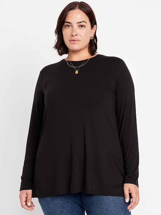 Image number 6 showing, Luxe Long-Sleeve Crew-Neck Tunic