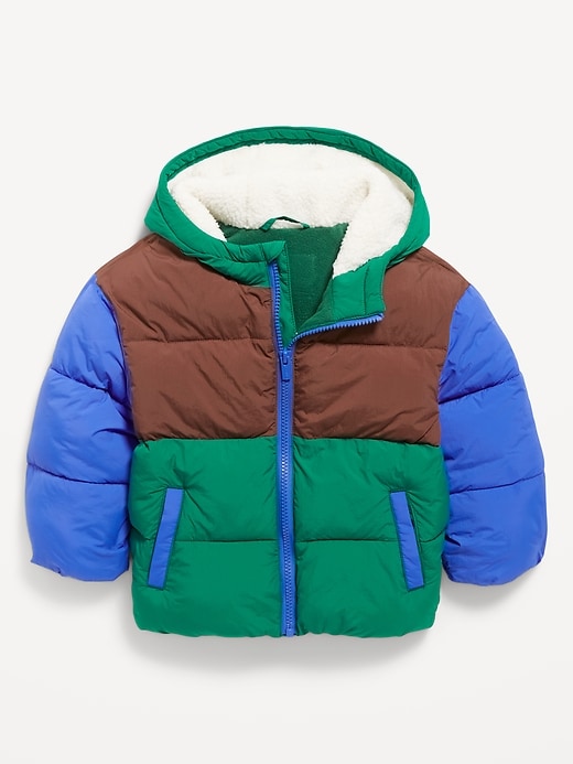 Image number 1 showing, Water-Resistant Puffer Jacket for Toddler Boys