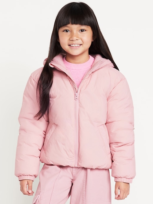 Image number 1 showing, Water-Resistant Puffer Jacket for Girls