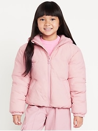 Image number 1 showing, Water-Resistant Puffer Jacket for Girls