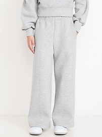 Image number 1 showing, High-Waisted Bounce Fleece Wide-Leg Sweatpants for Girls