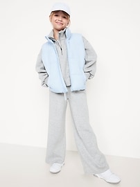 Image number 3 showing, High-Waisted Bounce Fleece Wide-Leg Sweatpants for Girls