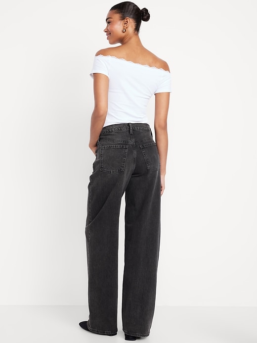 Image number 7 showing, Mid-Rise Slouchy Wide-Leg Jeans