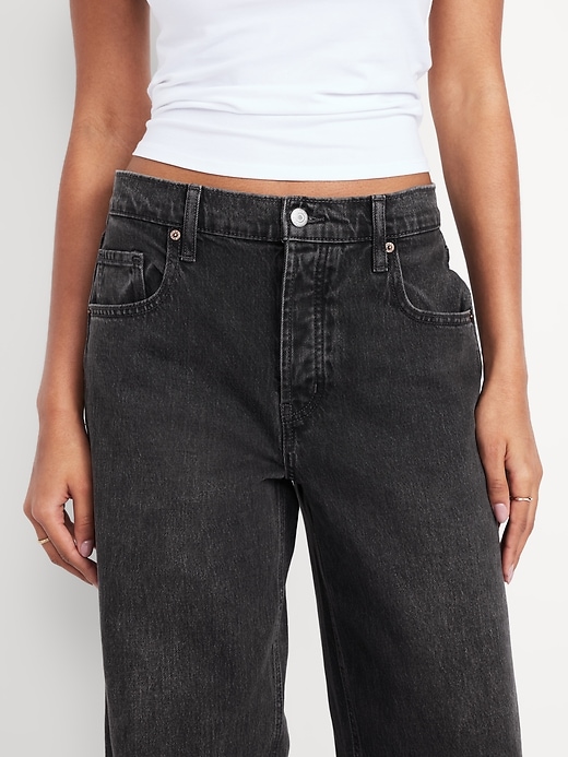 Image number 6 showing, Mid-Rise Slouchy Wide-Leg Jeans