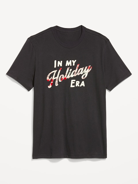 T-shirt à imprimé des Fêtes pour homme