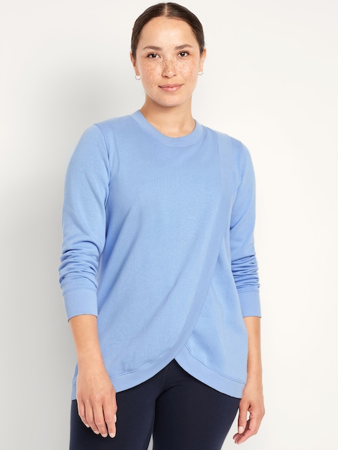 Maternity Cross-Front Nursing Tunic - Lighthouse