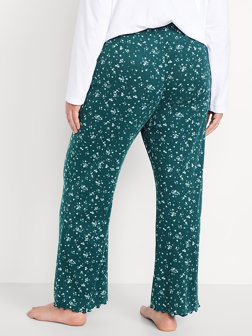 Image number 8 showing, High-Waisted Cozy Rib Pajama Pants