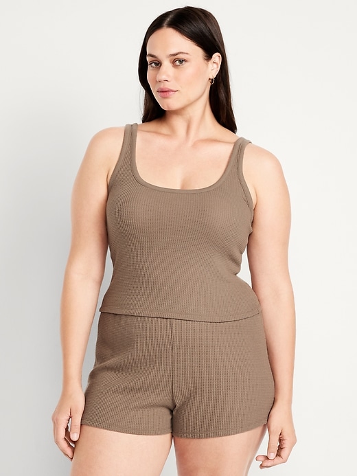 Image number 4 showing, Cozy Waffle Pajama Tank Top