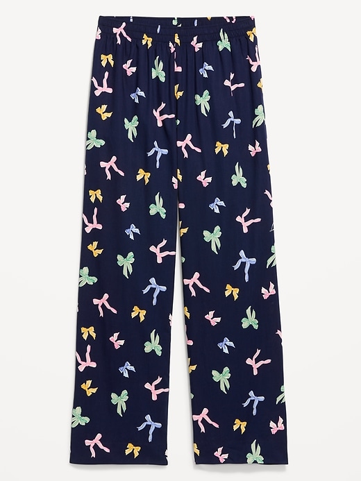 Image number 4 showing, High-Waisted Poplin Pajama Pant