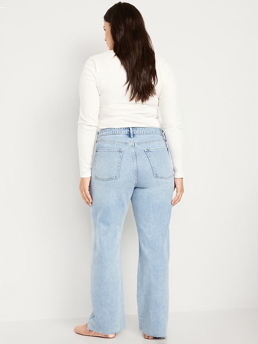 Image number 5 showing, Curvy Extra High-Waisted Wide-Leg Jeans