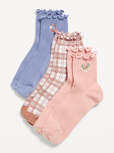Chaussettes à volants pour femme (paquet de 3 paires) - Fer À Cheval