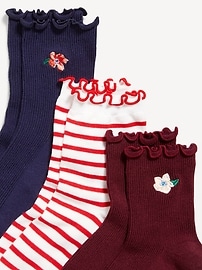 L'image numéro 2 présente Chaussettes à volants pour femme (paquet de 3 paires)
