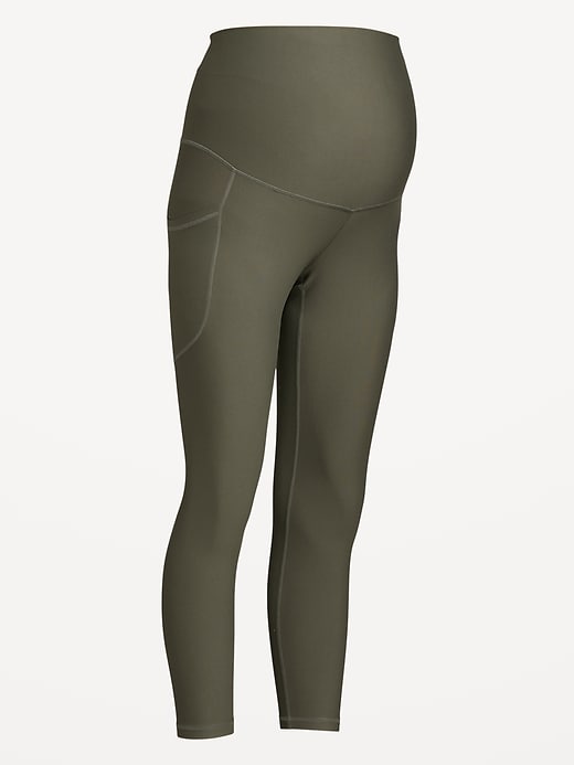 Image number 4 showing, Maternity Full-Panel PowerSoft 7/8 Leggings