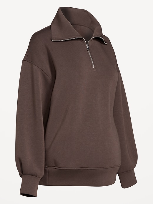 Image number 4 showing, Maternity Bounce Fleece Half-Zip Pullover