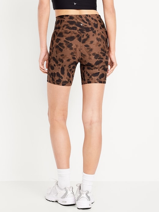 Image number 2 showing, High-Waisted PowerSoft Pocket Biker Shorts -- 6-inch inseam