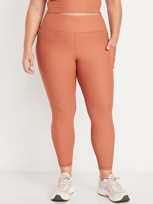 Image number 6 showing, High-Waisted PowerSoft Rib Pocket Leggings