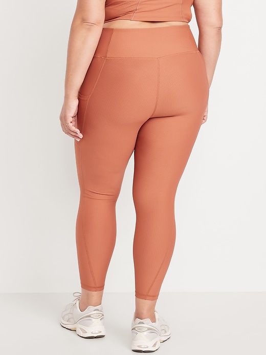 Image number 7 showing, High-Waisted PowerSoft Rib Pocket Leggings