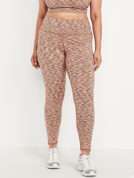 Image number 7 showing, High-Waisted Space-Dye Full-Length Leggings