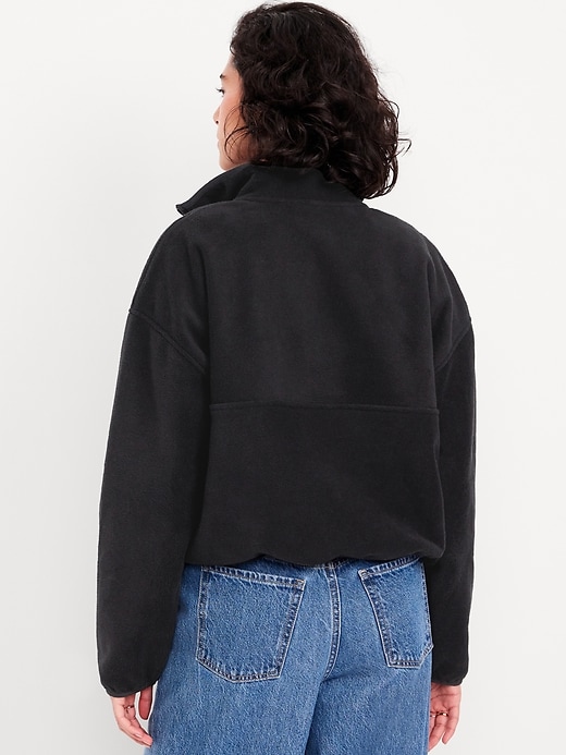 Image number 7 showing, Oversized Performance Microfleece Cropped Half Zip