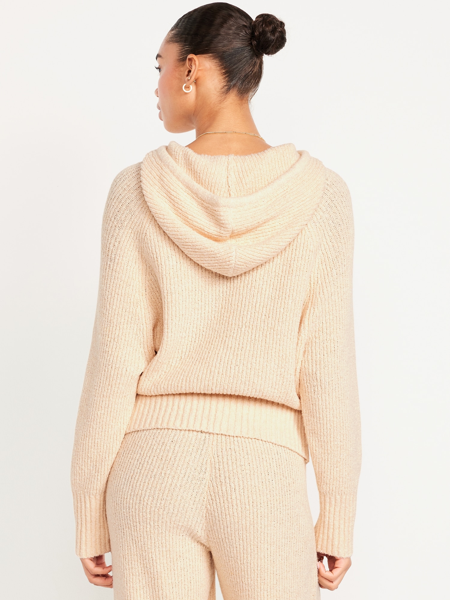 Bouclé Pullover Hoodie Sweater