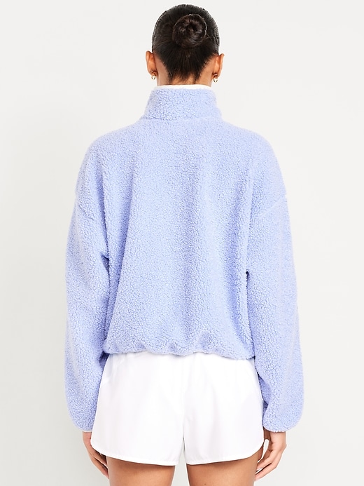 Image number 2 showing, Loose Sherpa Quarter-Zip Pullover
