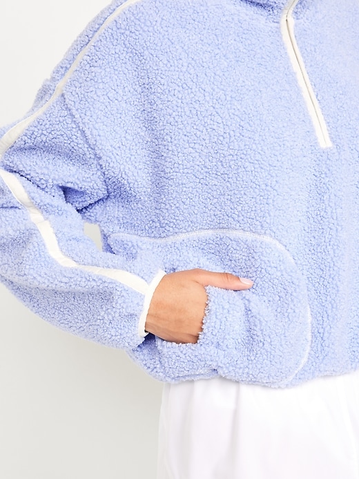 Image number 6 showing, Loose Sherpa Quarter-Zip Pullover