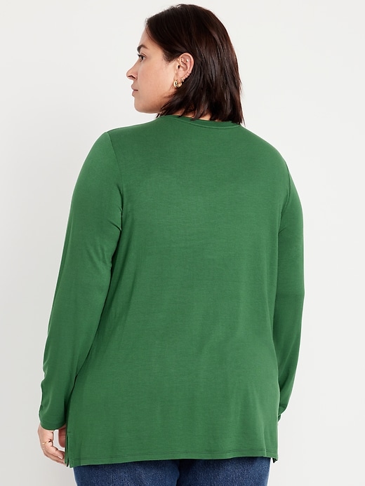 Image number 7 showing, Luxe Long-Sleeve Crew-Neck Tunic