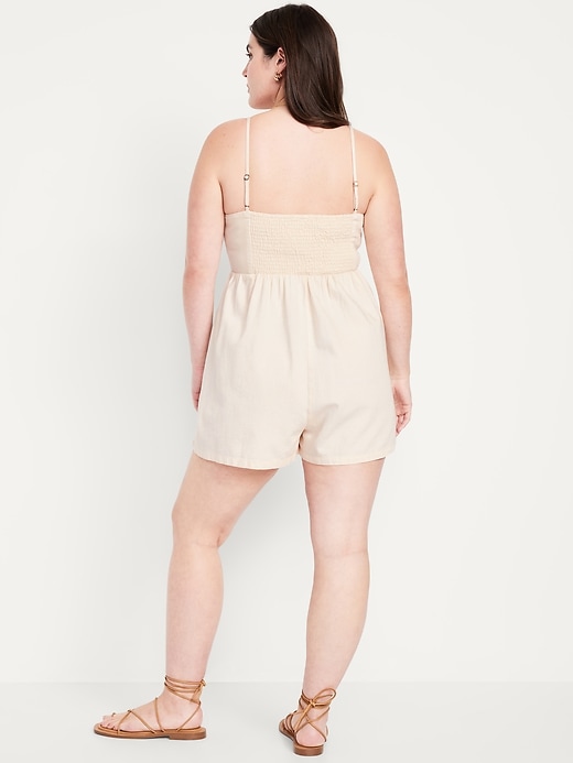 Image number 6 showing, Fit & Flare Twist-Front Cami Romper