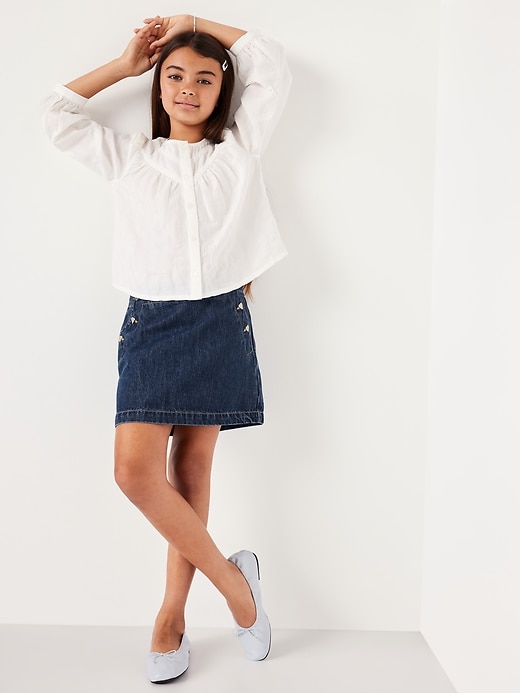 Image number 3 showing, Jean Sailor Skort for Girls