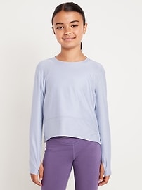 Image number 1 showing, CloudMotion Long-Sleeve Performance T-Shirt for Girls