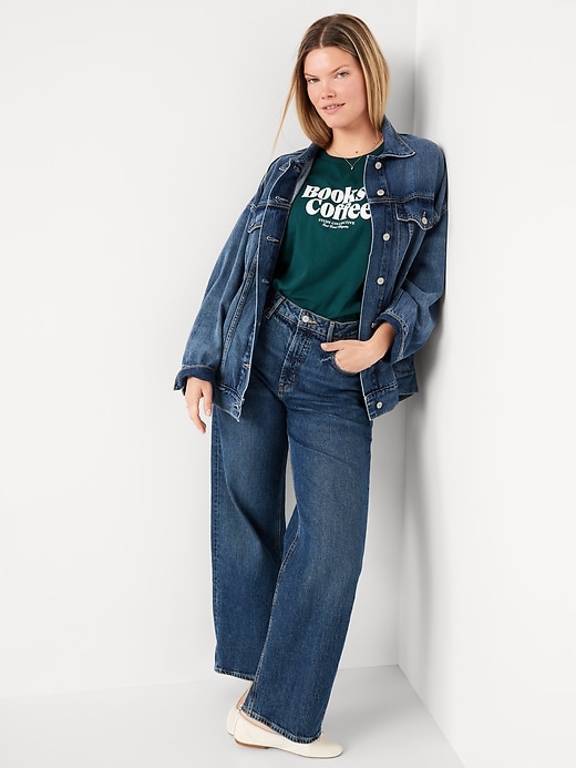 L'image numéro 3 présente T-shirt passe-partout ras du cou à imprimé