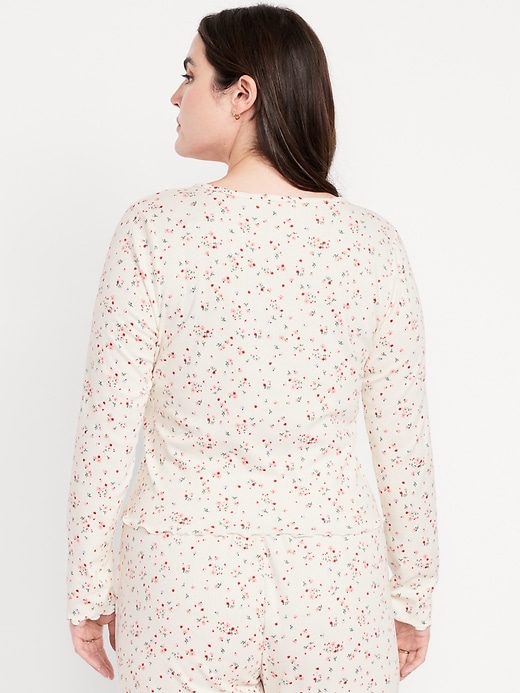 Image number 5 showing, Cozy Ribbed Pajama Top