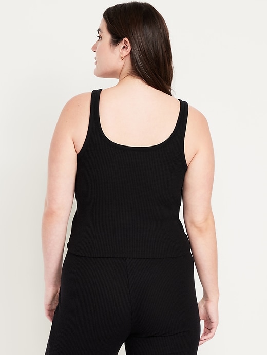 Image number 5 showing, Cozy Waffle Pajama Tank Top