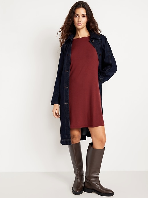 Image number 3 showing, Long-Sleeve Mini Swing Dress
