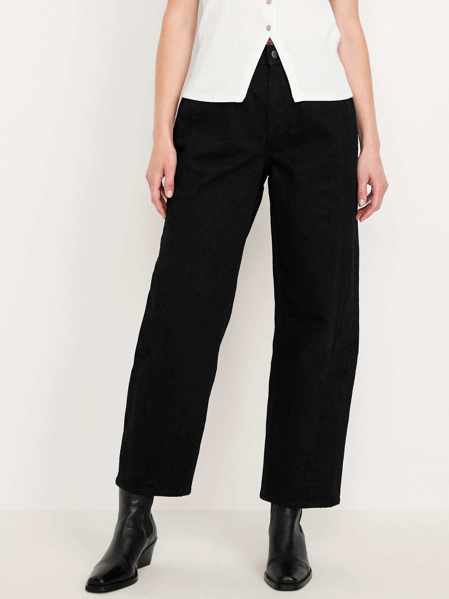 High-Waisted Barrel Ankle