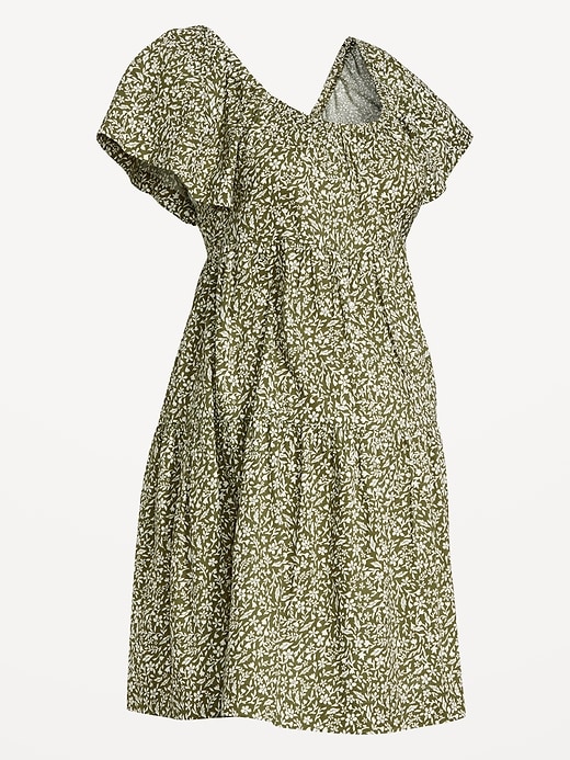 Image number 4 showing, Maternity Square-Neck Mini Dress