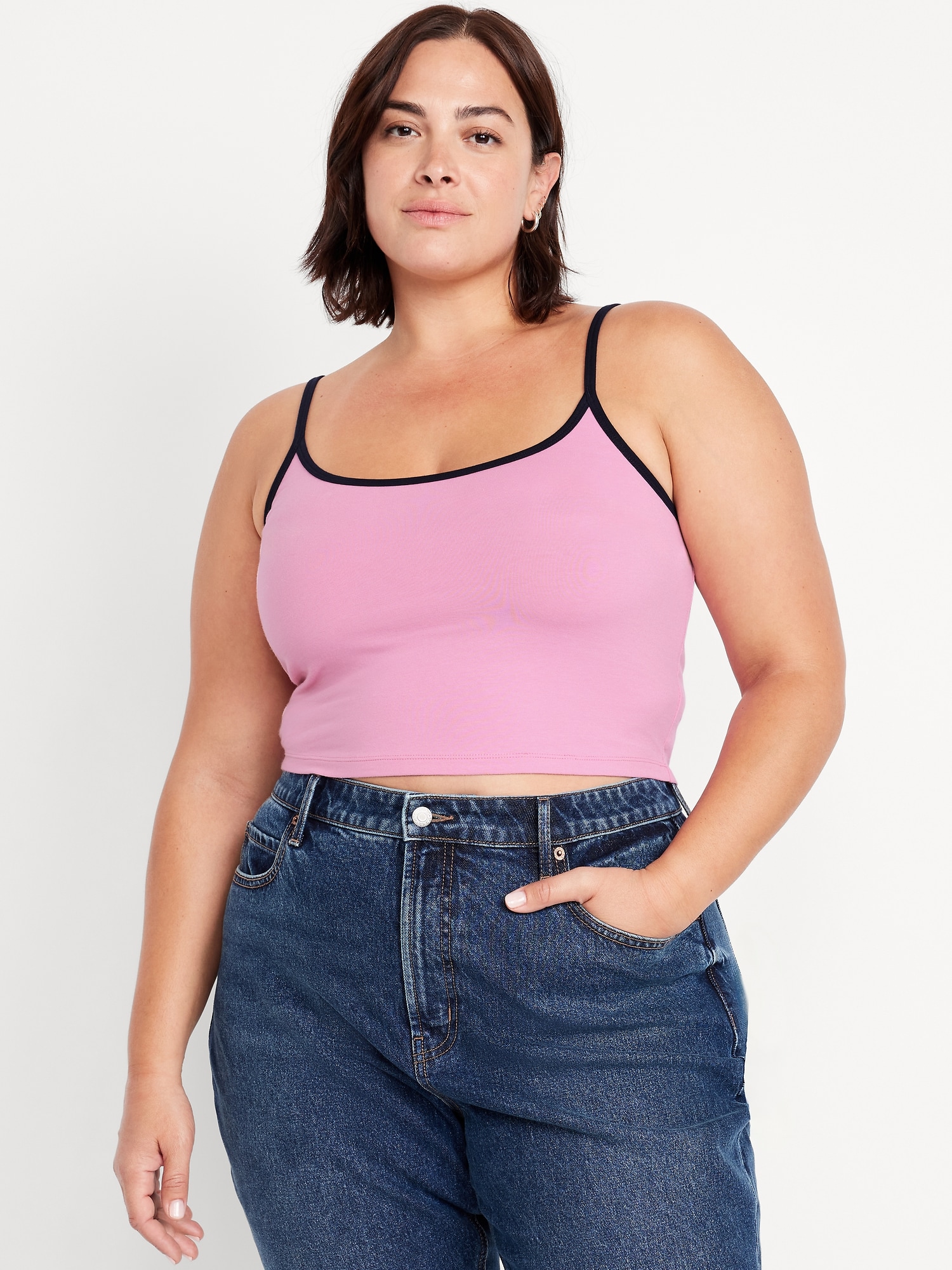 Tipped Jersey Brami Top