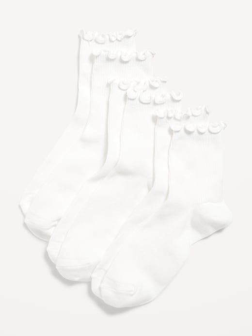 L'image numéro 1 présente Chaussettes à volants pour femme (paquet de 3 paires)