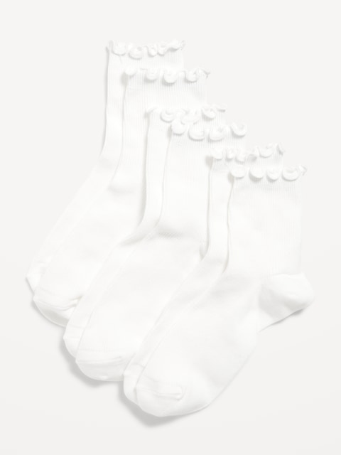 Chaussettes à volants pour femme (paquet de 3 paires)