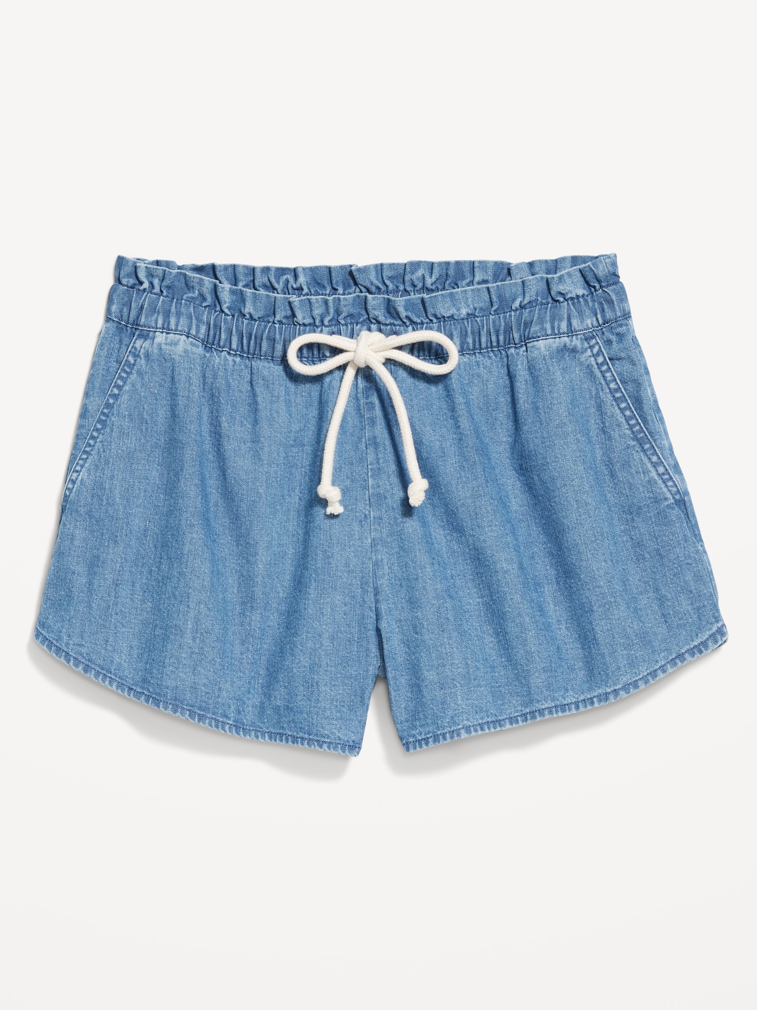 Mid-Rise Jean Volume Shorts