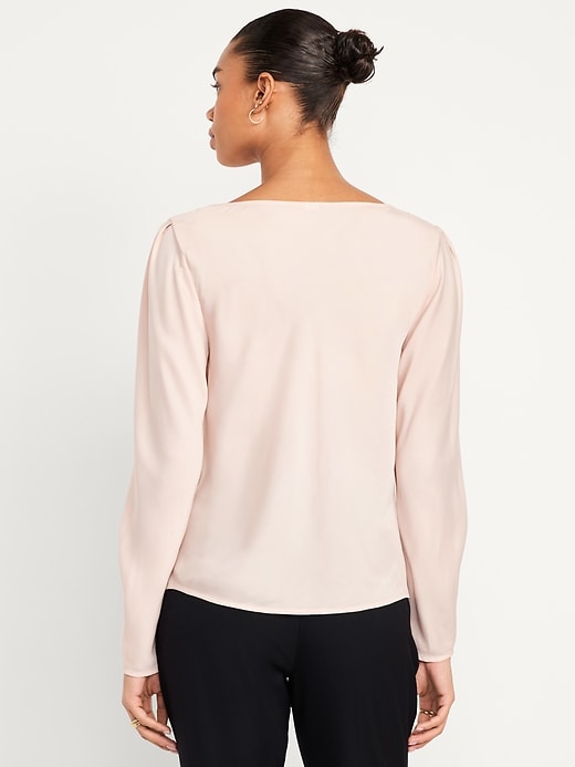 Image number 2 showing, Cowl-Neck Satin Top