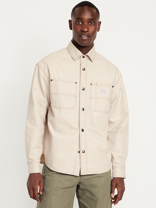 Image number 1 showing, Oversized Canvas Workwear Shacket