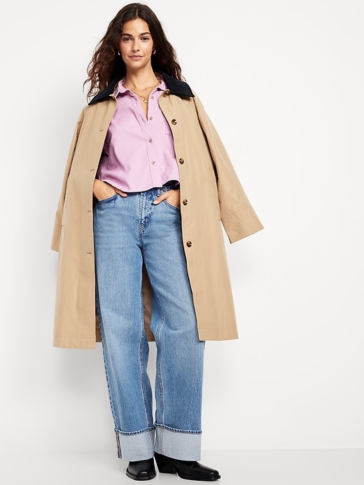 Image number 3 showing, Cropped Button-Down Corduroy Shirt