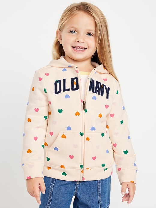 View large product image 1 of 2. Logo-Graphic Zip Hoodie for Toddler Girls