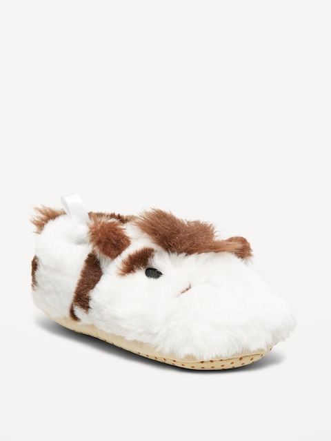 Faux-Fur Critter Slippers for Toddler - Horses