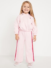Image number 1 showing, Long-Sleeve Graphic Hoodie and Wide-Leg Pants Set for Toddler Girls
