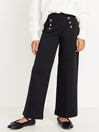 Image number 1 showing, High-Waisted Straight-Leg Sailor Pants for Girls