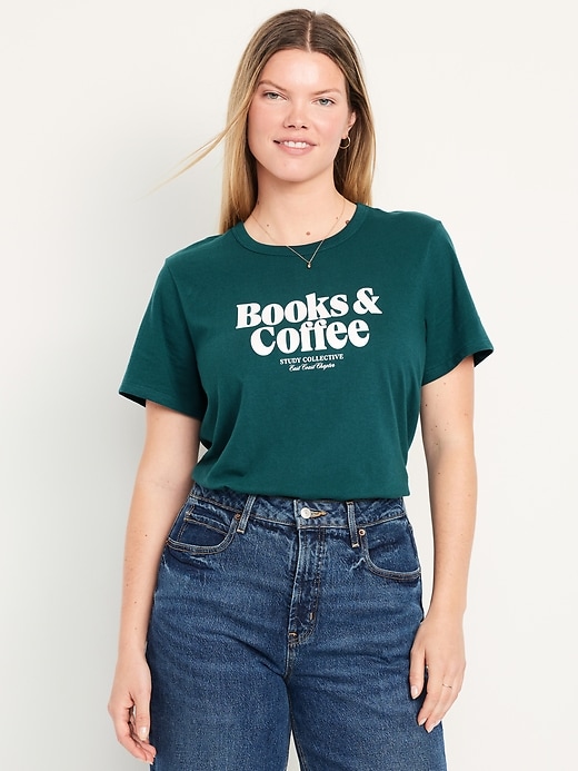 L'image numéro 5 présente T-shirt passe-partout ras du cou à imprimé