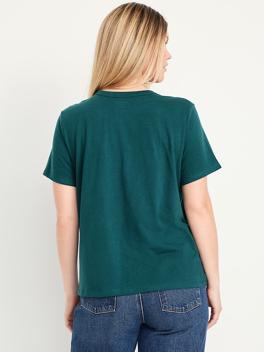 L'image numéro 6 présente T-shirt passe-partout ras du cou à imprimé