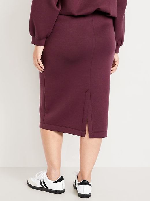 Image number 5 showing, Extra High-Waisted Bounce Fleece Midi Skirt